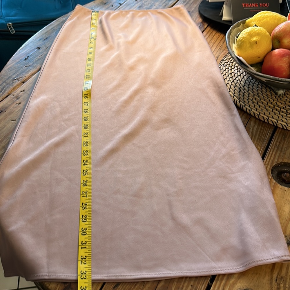 TopShop 90”s trend Blush Pink Midi Slip Skirt - Picture 7 of 7